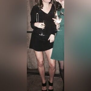 Rory Beca black 100% silk mini dress